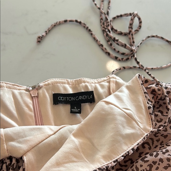 Leopard Print Ruched Mini Dress - Picture 4 of 4